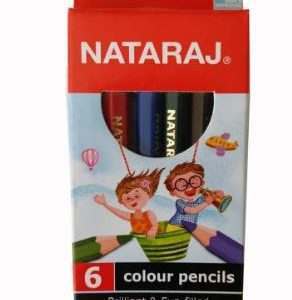 Nataraj colour pencil half size 6 colour